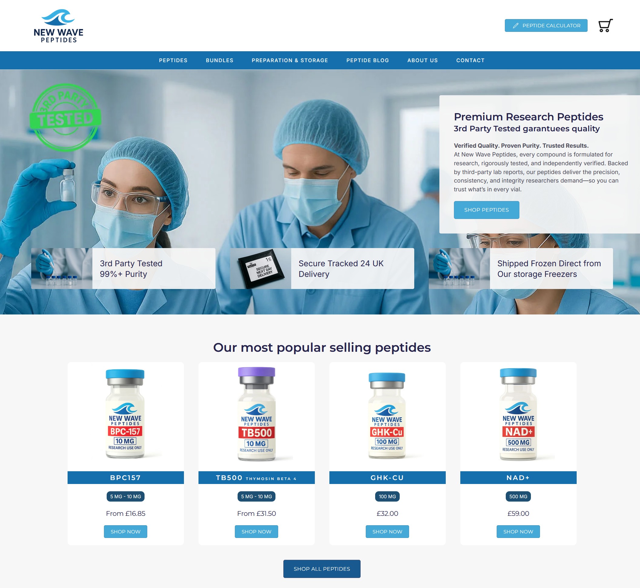 New Wave Peptides offer 99% purity peptides